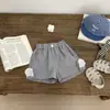 Roupa fofa de verão estilo coreano para meninos: camiseta macia e adorável de manga curta com orelhinhas 3D + shorts para sair