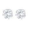 Pendientes de torbellino de piedra de plata esterlina s925, joyería coreana, pendientes de cuatro garras, fabricantes al por mayor, moda simple, dulce belleza