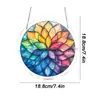 Luz de caça-luz de quebra-cabeça de acrílico bestseller transfronteiriço da Amazon, decoração de janela redonda estilo vitral, presente de decoração para casa