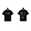 2024 VLONE Camiseta de Manga Corta Serie V Grande Estampado de Estrella V Camiseta de Manga Corta para Parejas Hombres y Mujeres Tendencia High Street Personalizada
