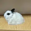 Conejo Blanco de Simulación Modelo de Muñeco de Conejo Juguete de Peluche Conejo de Jade de Mediados de Otoño Chang'e Accesorios para Fotografía Adornos