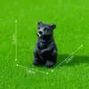 Paisaje en miniatura, figuras creativas y realistas de loro y oso negro, adorables decoraciones de jardín, adornos para manualidades, accesorios para colgar, piezas decorativas pequeñas