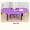 Mesa de Hierro con Pie de Luna Mesa y Silla Infantil para Jardín de Infancia. Mesa y Silla de Plástico. Mesa de Estudio Mesa de Juguetes para Niños Mesa Curva