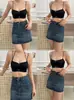 Nuevo estilo sujetador BRA con cuello halter de pedrería, espalda hermosa, sin costuras, copa redonda, realce, anti-caída, soporte lateral del busto, sujetador sin varillas