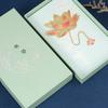 Marcapáginas de latón hueco creativo con vena de metal, hoja de ginkgo y loto, estilo chino clásico para estudiantes, personalizable