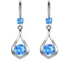 Nuevos pendientes largos de imitación de plata S925 con temperamento, gota de agua preciosa, pendientes de temperamento para mujer, pendientes, joyería para orejas, fabricantes, venta al por mayor