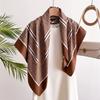 Lenço de Seda Estampado Versátil de Luxo Leve 90cm Lenço de Seda Twill Letra Clássica Lenço Quadrado Grande Xale Capuz Estilo Novo Feminino