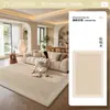 Alfombra estilo crema extraíble y lavable para sala de estar, nueva, doble capa, lavable a máquina, impermeable, simple, desmontable, insonorizada, alfombra para el hogar