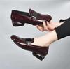 Zapatos mocasines súper suaves de la nueva colección de primavera 2024, modernos, combinan con todo, tacón grueso para mujer, estampado de piedra, casual, suela suave, zapatos de trabajo