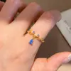 Anillo Abierto Redondo Super Brillante de Circonita, Simple y Moderno, Versátil, Lujo Ligero, Sensación de Alta Gama, Popular en Xiaohongshu, Joyería de Moda