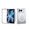 Adequado para Capa Transparente Magnética com Película Integrada para Celular Dobrável Apple Duo, Novo Modelo iPhone Dobrável Anti-Queda Fábrica