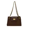Bolsa de Ombro Elegante da Moda Pequena Estilo Fragrância Bolsa de Corrente Xadrez Design de Nicho Tendência Bolsa Transversal Bolsinha Casual Simples