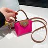 Bolsa de Mão Feminina de Nylon Transfronteiriça 2025 Nova Bolsas Dragão Xiang Simples Splicing Bolsa Dumpling Ombro Único Moderna Bolsa Transversal
