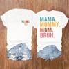 Camiseta de Manga Corta para Mujer con Estampado de Moda Mamá Tops Casuales de Cuello Redondo para Primavera Verano