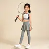 2026 Pantalones Falda Elásticos Deportivos Casuales de Color Sólido para Niñas para Verano Nuevo Estilo para Niños Pequeños