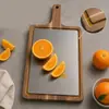 Tabla de Cortar de Madera con Asa Tabla para Pizza Casera Tabla para Picar de Cocina Doble Cara Utilizable Tabla de Cortar para Colgar Engrosada