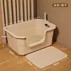 Bandeja para Gatos Extra Grande, Inodoro para Gatos Antisalpicaduras, Bandeja para Gatos Abierta Enorme, Bandeja para Gatos Gigante Extra Grande