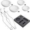 Set de Accesorios para Crisol de Fusión de Oro, Procesamiento de Joyería de Oro y Plata, Canaleta de Aceite de Grafito, Pinzas, Ladrillo Refractario para Canaleta de Aceite de Grafito, Herramientas para Orfebre