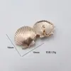 Serie de Botones Marinos Ecológicos en Stock: Botones Metálicos de Concha Marina y Estrella de Mar, Botones de Aleación de Zinc en Forma de Abanico, Botones Irregulares