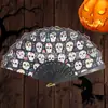 Abanico de Encaje con Accesorios para Cosplay Transfronterizo, Lujoso Abanico Plegable de Rosa Estilo Vintage Europeo, Estilo Fiesta de Té, Convención de Cómics, En Stock