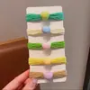 Anillo para el cabello de toalla de alta elasticidad de color caramelo para niños, coleta alta para niñas, tendones de goma que no dañan el cabello, dulce cuerda para el cabello de niña, nuevo