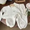 Calça Jogger Casual Soltinha com Bolinhas Fofa para Meninas na Primavera e Outono, Calça Esportiva para Bebê, Calça Jogger com Punho para Crianças Pequenas