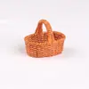 Micro-Paisaje Creativo Simulación Cesta de Mimbre Cesta de Bambú Accesorios para Props Decoración DIY Mini Adornos en Miniatura