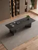 Mesa de Centro de Pizarra de Piedra de Lujo, Juego Moderno de Mesa y Sillas para el Té, Sencillo y Elegante con un Toque de Alta Gama, Mesa para Ceremonia del Té de Oficina, Mesa para Preparar Té