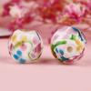 Cuentas de Vidrio DIY Accesorios de Joyería Flor de Ciruelo Cuentas de Vidrio Colgante Aretes Material Accesorios Fabricante Venta al por Mayor Azul