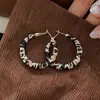 Oferta Especial Nuevos Pendientes Minimalistas de Cuero con Estampado de Leopardo y Círculo Geométrico Diseño de Nicho Simples Exquisitos Modernos Pendientes de Alta Gama
