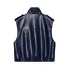 Comercio Exterior Transfronterizo Ropa de Mujer Estilo Europeo y Americano Chaleco Efecto Piel 1255817 Conjunto de Minifalda de Piel con Remaches
