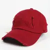 Gorra de Béisbol Lavada Desgastada Rasgada Retro Personalizada por el Fabricante Moda Casual Versátil Deportes al Aire Libre Gorra de Pico