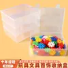 Caja de Almacenamiento Transparente con Tapa, Contenedor de Plástico para Organizar Juguetes, Componentes Electrónicos y Sellos, Caja de Almacenamiento Cuadrada, en Stock para Entrega Rápida