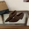 Zapatos Mary Jane con Tacón de Cuña y Punta Francesa, Nuevo Modelo Otoño/Invierno 2026, Zapatos de Algodón Forrados de Felpa