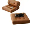 Sofá de un asiento para salas pequeñas, sofá cama cubo modular, sofá perezoso plegable de doble uso estilo crema