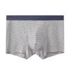Ropa interior sin costuras Calzoncillos bóxer para hombre Clásicos a rayas Transpirables de cuatro esquinas de tiro medio Ropa interior clásica cómoda de talla grande