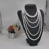 Estilo europeo y americano, cadena de perlas multicapa exagerada para la clavícula, cadena de perlas versátil para suéter, fabricante de collares de perlas de imitación transfronterizos para mujer