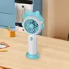 Nuevo ventilador pequeño de mano de escritorio de dibujos animados, alimentado por batería, recargable, ventilador portátil para estudiantes, fabricante de regalos