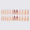 Uñas Europeas Francesas Portátiles Puntas de Uñas Moda Retro Individuales con Incrustaciones de Pedrería Pegatinas de Uñas Portátiles Uñas al por Mayor