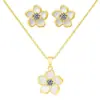 Set de Collar y Aretes Florales para Mujer Transfronterizo de Amazon 2026, Elegante y Versátil Exquisito Set de Joyería