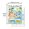 Compra directa transfronteriza de 10 hojas/paquete de libros de dibujo cognitivo de playa de verano, divertidos pósteres educativos para colorear interactivos para padres e hijos
