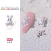 Liga de Zinco Fofa Desenho Animado Joias para Nail Art Cor Popular da Internet Tinta Spray Urso Coelho Rosa Decoração de Nail Art Acessórios