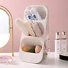 Suporte de Armazenamento Multicamadas para Hashis e Colheres Doméstico Cozinha à Prova de Poeira Suporte de Armazenamento de Mesa Inclinado Caixa de Armazenamento de Três Compartimentos para Cosméticos e Ferramentas