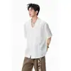 2026 Nuevas Camisas de Manga Corta de Moda de Verano para Adolescentes, Tops Sueltos Finos Estilo Coreano, Ropa de Alta Gama para Hombre
