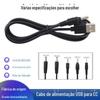 Cabo de Alimentação USB para DC Ventilador Pequeno DC5521 5525 4017 35135 2507 Cabo de Carregamento de Lâmpada de Mesa Brinquedo
