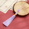 Marcador de 8 cm con Borla USB Borla Hilo de Nylon de Jade Nudo Nudo Chino Pequeño Decoración Colgante Empaque Caja de Dulces para Boda Bolsa Borla Colgante