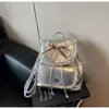 Mochila Retrô Transfronteiriça, Bolsa Escolar Estudantil Feminina Moderna e Casual, Bolsa Balde Popular, Mochila de Viagem Leve de Aparência Sofisticada