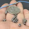 Plata de Ley S925 Cuentas Espaciadoras Retro Ruyi Xiangyun Cuentas de Agujero Grande Hebilla de Cola de Cuerda de 2.5 mm Cuerda de Mano Trenzada Cordón Accesorios DIY