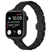 Adequado para Apple Watch Ultra 2 Pulseira de Aço Inoxidável Apple Iwatch11 Pulseira de Relógio Integrada de Três Fileiras