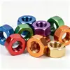 Porca Hexagonal de Liga de Alumínio Colorida Parafusadeira Hexagonal Anti-afrouxamento Tampa de Parafuso Hexagonal Leve M3M6M8